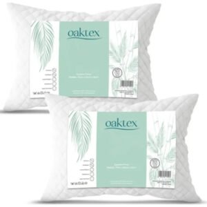 Kit C/2 Travesseiros Luxo Matelado Fibra Antialérgica 50×70 Branco