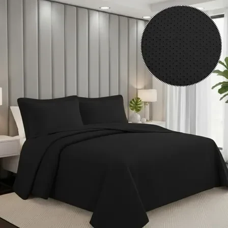 Kit Colcha Super King 3pç Cobre Leito 150 Fios Liso Matelado Promoção Kit Colcha Super King 3pç Cobre Leito 150 Fios Liso Matelado para cama