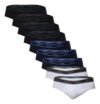 Kit Com 10 Cueca Slip Masculino Mash Algodão Conforto Branco Preto Azul Marinho