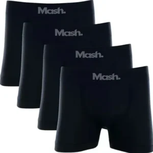 Kit 4 Cuecas Boxer Microfibra Mash Box Sem Costura Conforto Masculino