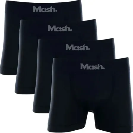 Promoção Kit 4 Cuecas Boxer Microfibra Mash Box Sem Costura Original Kit 4 Cuecas Boxer Microfibra Mash Box Sem Costura Conforto Masculino