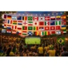 Kit Com 48 Bandeiras Da Copa Do Mundo 2026 Branco Varal De Países Da Copa