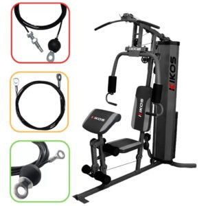 Kit Conjunto 3 Cabos De Aço Estação Musculação Kikos Gx2