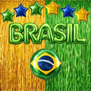 Kit Decoração Brasil Verde Amarelo Copa do Mundo Saula Store