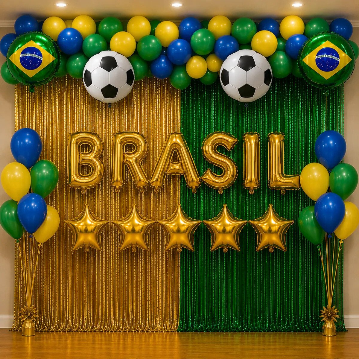 Kit Decoração Seleção Brasil Copa Do Mundo Balões Torcida Kit Decoração Seleção Brasil Copa Do Mundo Balões Torcida