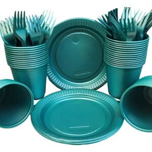 Kit Descartáveis Festa Perolado 50 Pessoas Com 150 Itens