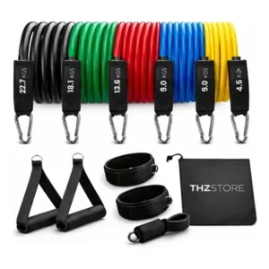 Kit Elásticos Treino Academia Exercícios Tubing Pro 11 Peças