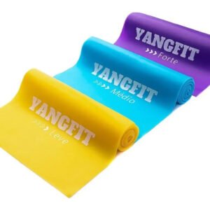Kit Faixa Elástica Thera Band 3 Intensidades Treino E Fisioterapia Yangfit