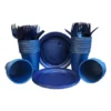 Kit Festa Descartável 150 Itens para 50 Pessoas com Prato Garfo Copo