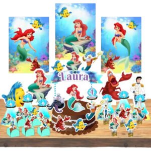 Kit Festa Pronto Ariel Pequena Sereia *78 Itens*