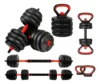 Kit Halter 6 Em 1 Musculação Até 20kg Ajustável Anilha Ahead Sports
