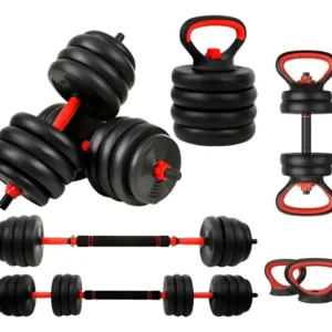 Kit Halter 6 Em 1 Musculação Até 20kg Ajustável Anilha Ahead Sports