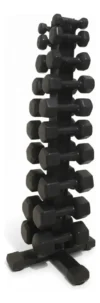 Kit Halteres De 1 A 10kg Emborrachados Sextavado + Suporte Vital Esporte