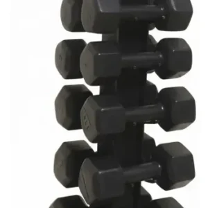 Kit Halteres De 1 A 10kg Emborrachados Sextavado + Suporte Vital Esporte