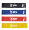 Kit Mini Bands Elástico 4 Intensidades Faixa Loop Odin Fit [preto, Azul, Vermelho, Amarelo]