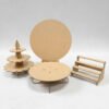 Kit Mini Decoração De Mesa 4 Itens Mdf 3mm Pegue E Monte