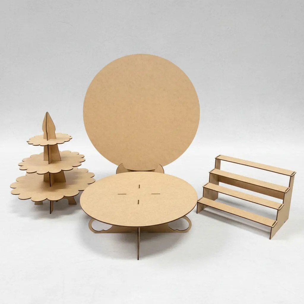 Kit Mini Decoração De Mesa 4 Itens Mdf 3mm Pegue E Monte Kit Mini Decoração De Mesa 4 Itens Mdf 3mm Pegue E Monte