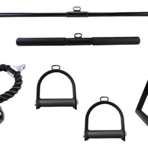 Kit Musculação Costas Corda Triângulo Polia Estribo Academia