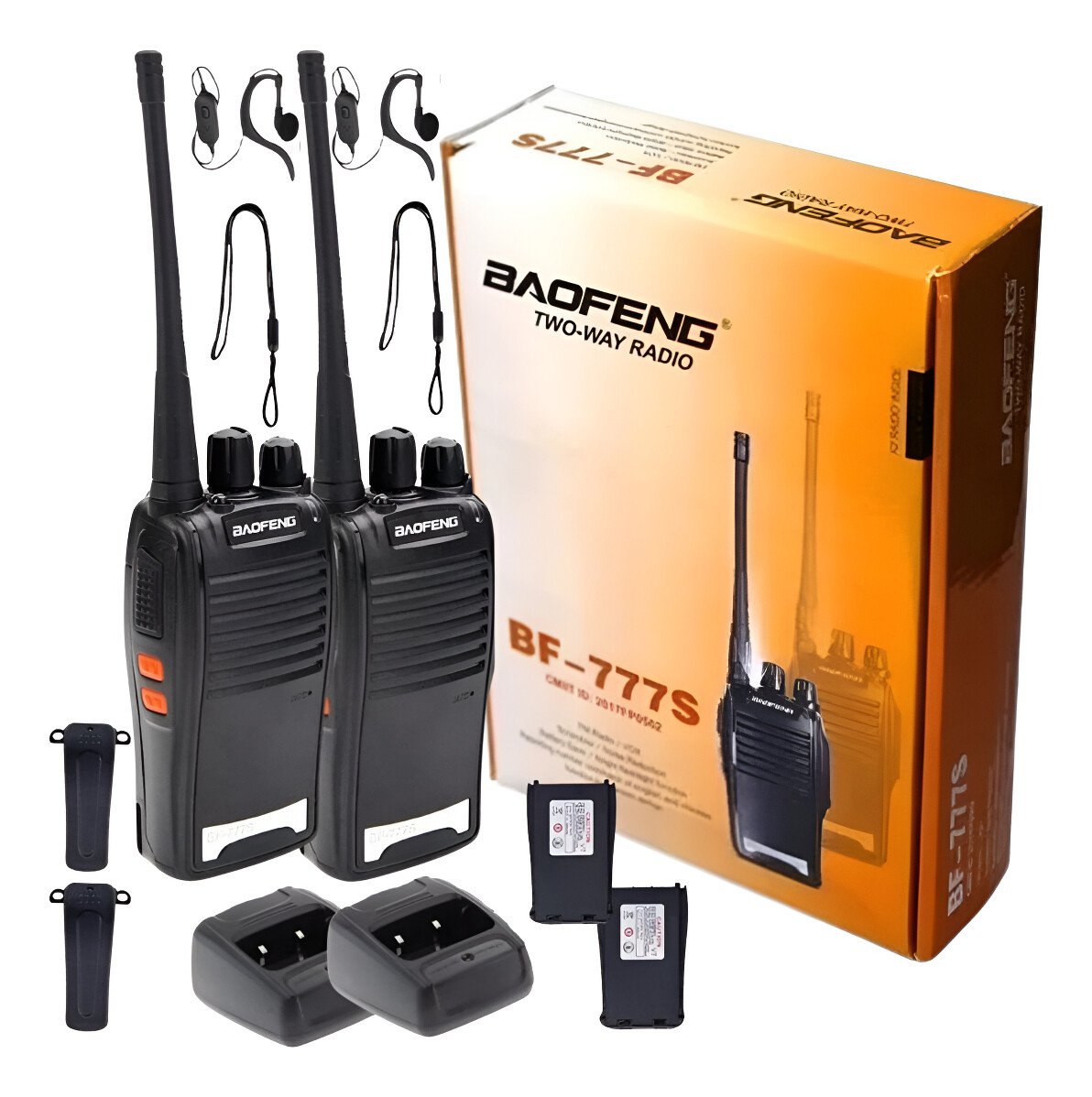 Kit Par 2 Radio Baofeng 777s Walk Talk Comunicador 16 Canais Kit Par 2 Radio Baofeng 777s Walk Talk Comunicador 16 Canais