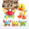 Kit Pato Dançante e Caranguejo Fujão Brinquedos Musicais Infantis com Som Luz PRIME GRINGOS