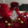 Kit Presente Ferrero Rocher Chocolate Com Rosa E Cartão