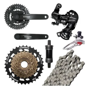 Kit Shimano 21v Megarange Pedivela Câmbios Catraca Corrente