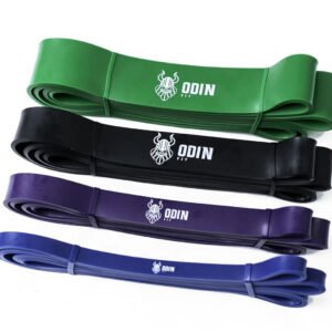 Kit Super Band 4 Intensidades Odin Fit Elasticos Power Band Treino Verde-escuro