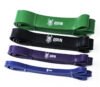 Kit Super Band 4 Intensidades Odin Fit Elásticos Power Band Treino Verde-escuro