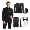 Kit Terno Masculino 8 Peças,paletó,colete,calça+acessórios