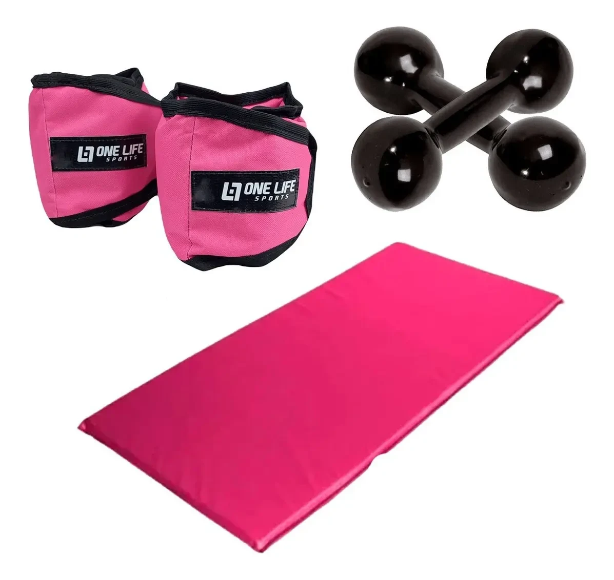 Kit Treinar em Casa Caneleira Halter Colchonete Infinity Promoção Kit Treinar em Casa Caneleira Halter Colchonete Infinity Profissional