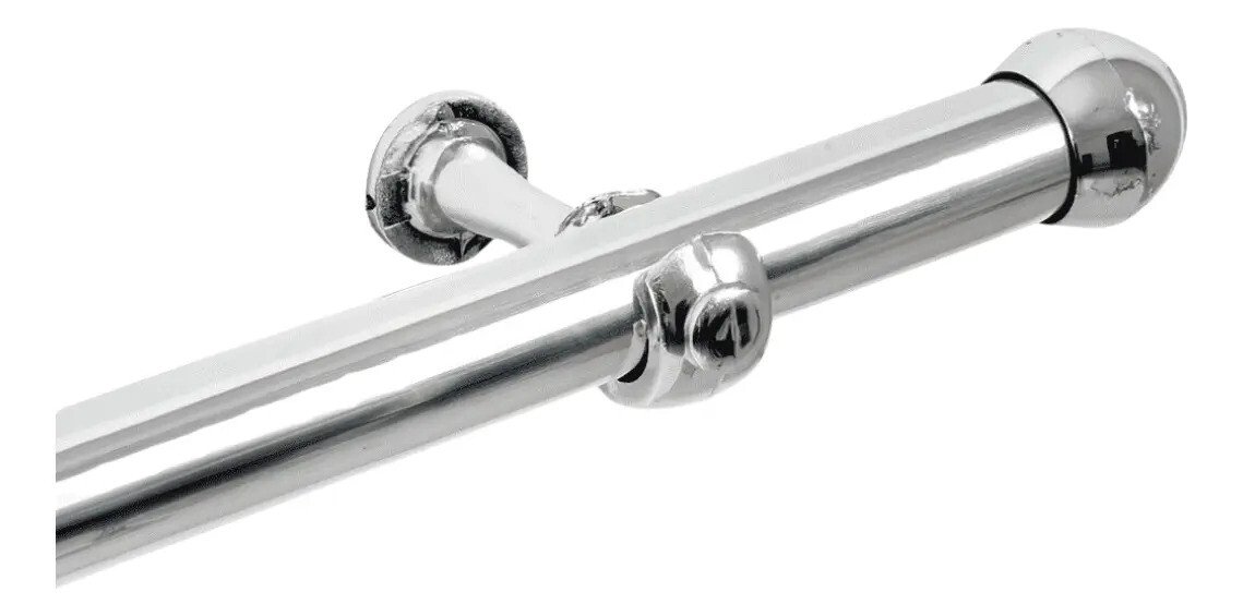 Kit Varão Cortina Cromado 3 Metros 28mm Simples Sala Quarto Com Kit De Instalação Completo Bastão Grosso Resistente Reforçado Fácil Instalar Elegante Design Moderno Cacintex Enxovais Prateado Kit Varão Cortina Cromado 3 Metros 28mm Simples Sala Quarto Com Kit De Instalação Completo Bastão Grosso Resistente Reforçado Fácil Instalar Elegante Design Moderno Cacintex Enxovais Prateado