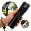 Lanterna Tática Militar Led Potente Alcance 2km Mais Forte Branco Preto