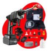 Lavadora De Alta Pressão Automotiva Lava Jato Portátil Sem Fio Hidrolavadora Recarregável Com 2 Baterias + Maleta Completa Bivolt Hardline Preta 127/220v 50hz/60hz