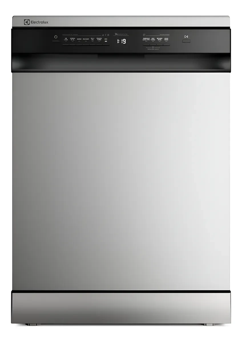 Lava-louça Electrolux 14 Serviços Inox Lava E Seca 50' LS14E Original Lava-louça Electrolux 14 Serviços Inox Lava e Seca 50' LS14E, painel digital, interior de aço inoxidável, prático e eficiente, para cozinhas modernas, Electrolux LS14E