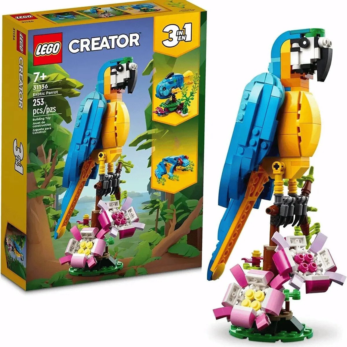 Lego Creator 3 Em 1 Exotic Parrot 31136 253 Peças Na Caixa Lego Creator 3 Em 1 Exotic Parrot 31136 253 Peças Na Caixa