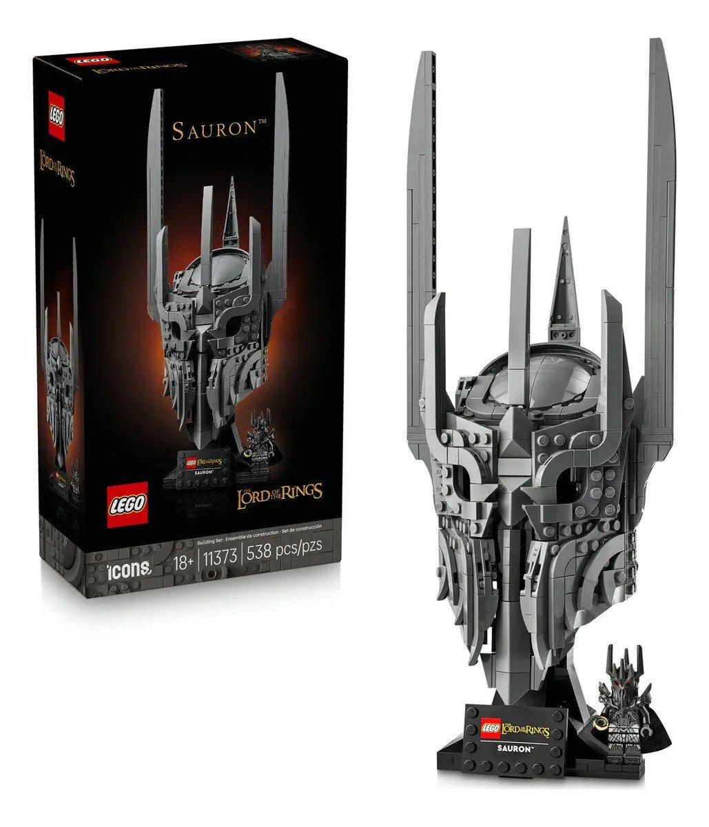 Lego Icons O Senhor Dos Anéis: Capacete Do Sauron 11373; Para Fãs Adultos E Colecionadores 538 Lego Icons O Senhor Dos Anéis: Capacete Do Sauron 11373; Para Fãs Adultos E Colecionadores 538