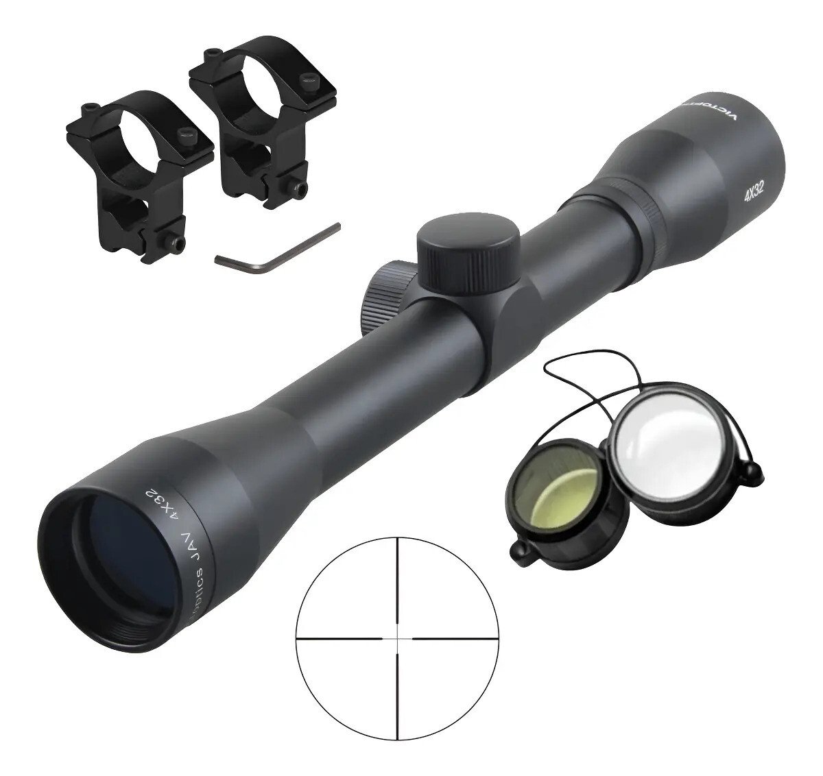 Luneta Victoptics Jav 4x32 Spf Trilho 11mm - Vector Optics Luneta Victoptics Jav 4x32 Spf Trilho 11mm - Vector Optics