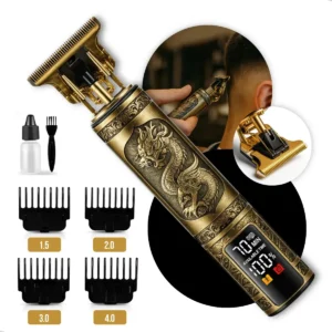 Maquina de Cortar Cabelo Elétrica Aparador Depilador Intimo Pelos Masculino Nixzen Dourado