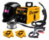 Máquina De Solda Inversora Mig 160a 3 Em 1 Tig Lift Start Com Máscara E Esquadros 12kg Amarelo 220v