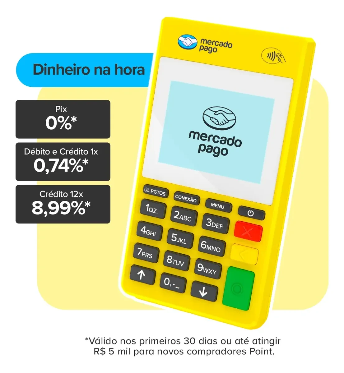 Maquininha Mercado Pago Point Air 2 4G Wifi NFC Oferta Maquininha de Cartão Mercado Pago Point Air 2 4G Wifi NFC