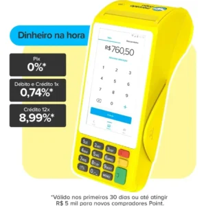 Maquininha Mercado Pago Point Pro 3 4G Wifi e NFC Claro