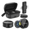 Microfone Lapela Sem Fio A’gold 2 Em 1 Anti Ruído Para Celular E Computador Preto