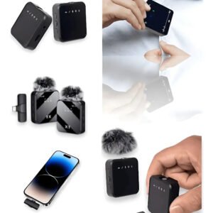 Microfone Sem Fio H'maston MK16 Tipo-C Lapela para Celular Android