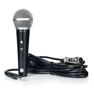 Microfone Sm58 Dinâmico Cabo 5mt Igrejas Palestra Preto