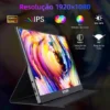 Monitor Portátil Gamer Bettdow 15.6 Full HD IPS Antirreflexo com capa preta