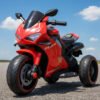 Moto Infantil Elétrica Super Moto 3 Rodas Som Luz Frente Ré Cor Vermelho Voltagem Do Carregador 110v/220v 127/220v