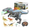 Movebrinca Brinquedos De Dinossauro Com Controle Remoto Para Crianças, Brinquedos De Dinossauro T-rex Ambulante Com Luz… Tyrannosaurus Dinossauro Robô