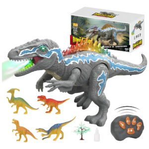 Movebrinca Brinquedos De Dinossauro Com Controle Remoto Para Crianças, Brinquedos De Dinossauro T-rex Ambulante Com Luz… Tyrannosaurus Dinossauro Robô