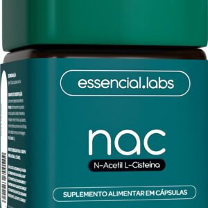 Nac 600mg – Fórmula Exclusiva Com Máxima Concentração E Pureza – N-acetil L-cisteína – 60 Cápsulas Sem Sabor