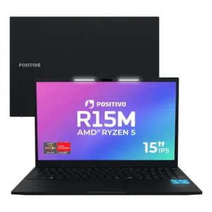 Notebook Positivo Vision R15m Amd Ryzen 5-5625u Windows 11 Home 16gb Ram 512gb Ssd Wi-fi 6 Tela 15 Full Hd Ips Antirreflexo – Tecla Copilot – Permite Upgrade De Memória Ram E Ssd – Preto